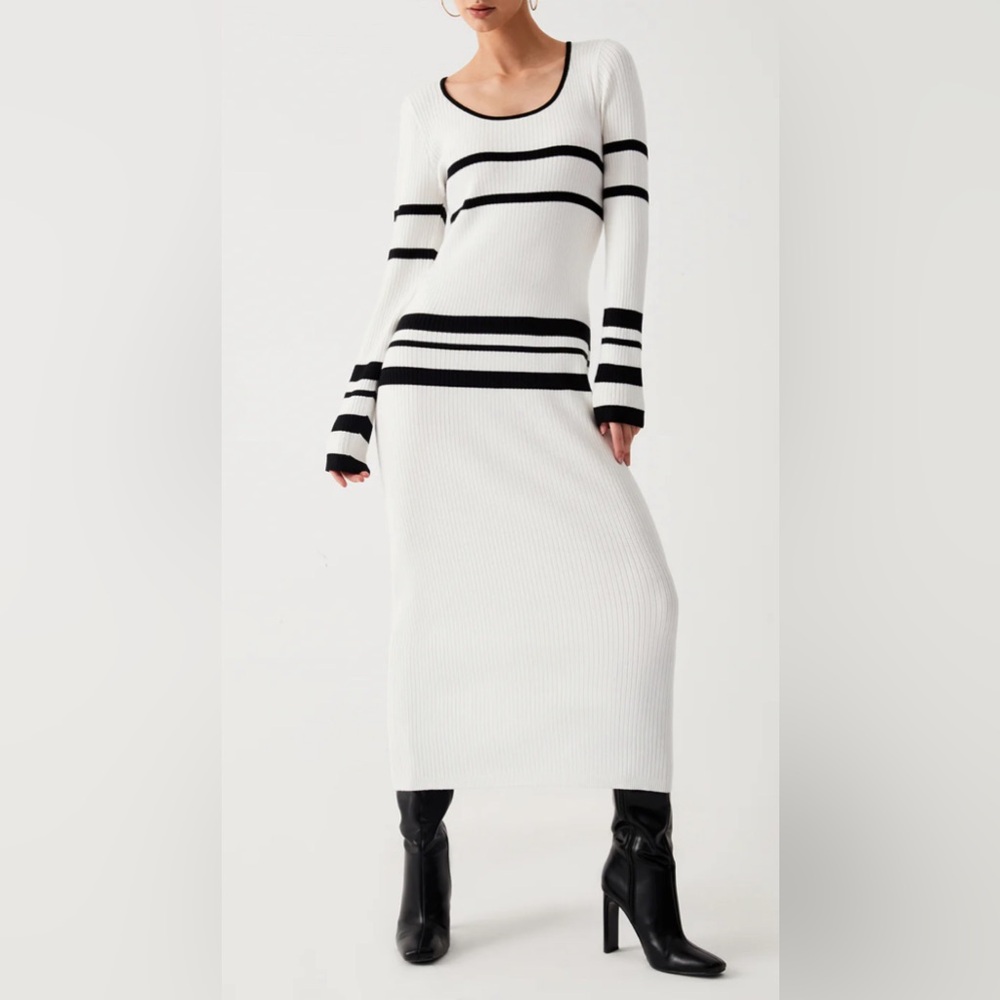 Commense NWT Stripe Long Sleeve Sweater Dress